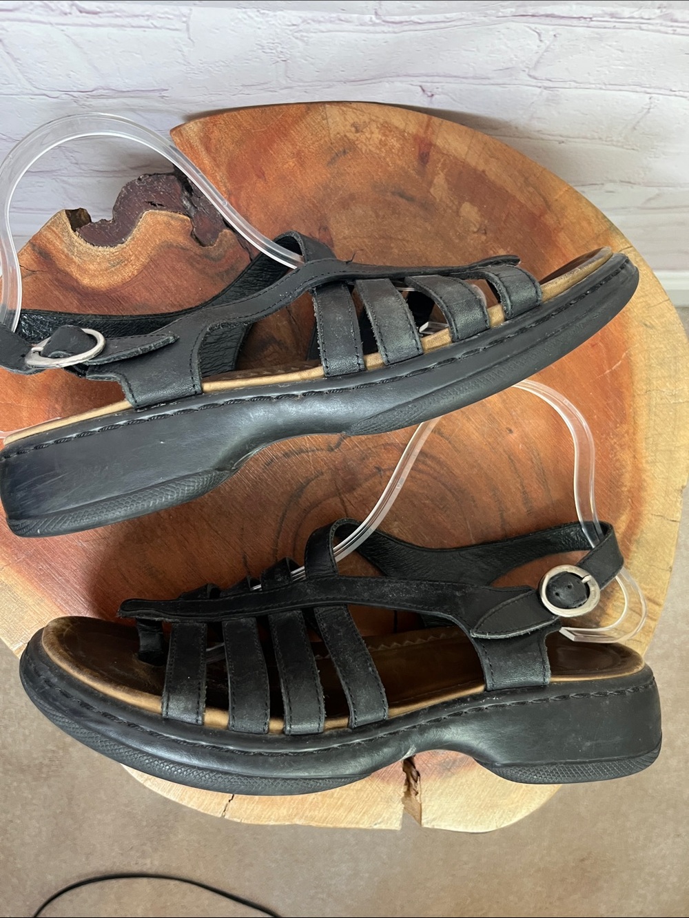 Dansko Black Leather Evita Sandals - Picture 5 of 11